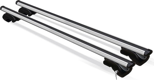 Menabo Aluminum Roof Bars Dozer XXL 150 Cm Silver Color Fiat Doblo II Doblo II Maxi 2010>2022 Raised Rails Parallel Bars Set 2 Pieces 7500/mb Mp.7500/mb-2