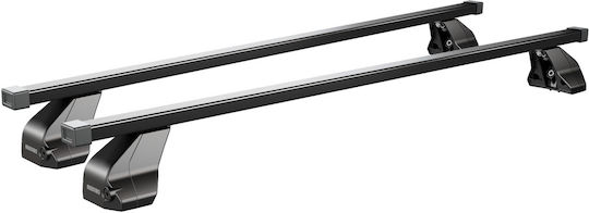 Menabo Complete Set Car Roof Bars Iron Omega M 112 Cm Black Alfa Romeo 156 Sportwagon 5 Doors 2000>2005 2 Pieces 10690 Mb+12670 Mb Mp.ar.12670/mb-omg-5