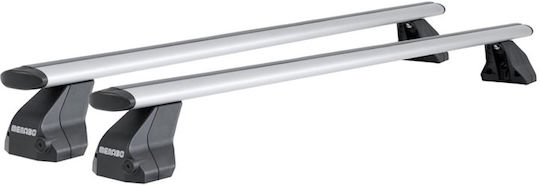 Menabo Complete Set Aluminum Car Roof Bars Omega Plus L 130 Cm Silver Ds Ds4 5 Doors 2015>2020 2 Pieces 10050 Mb+14730 Mb Mp.ds.14730/mb-omgps-1