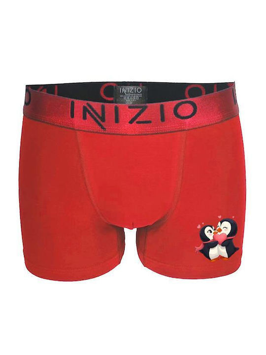 Herren Boxershorts Red mit Mustern 1Packung