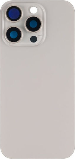 Apple Iphone 16 Pro Back Glass Without Nfc Enlarged Camera Frame Natural Titanium Compatible
