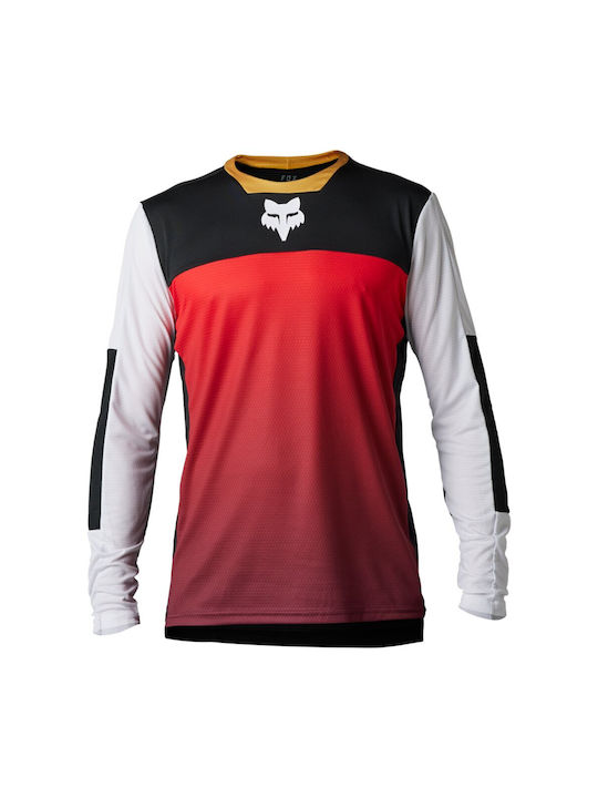Fox Defend Ls Jersey Lange Ärmel Radtrikot Schwarz