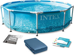 Intex Πισίνα Στρογγυλή Εδάφους Γαλάζια Intex Πισίνα Στρογγυλή Εδάφους Γαλάζια