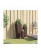 vidaXL Set of 3 Metallic Brown Flower Pots