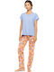 Pink Label Sommerliches Damen-Schlafanzug-Set