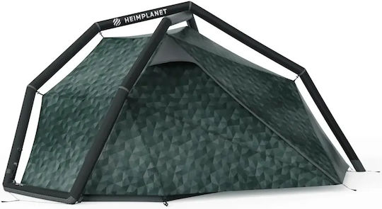 Heimplanet Fistral Camping Tent Geodesic Mountaineering Inflatable Green with Double Cloth 4 Seasons for 2 People Waterproof 3000mm 112cm