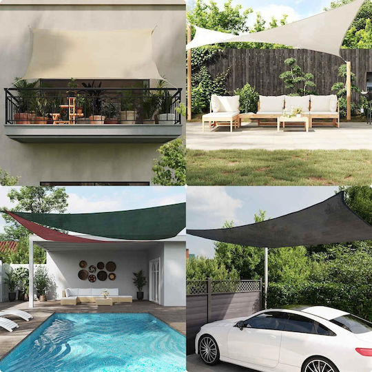 vidaXL Shade Sail Бежов 4x5.8m 160гр/кв.м