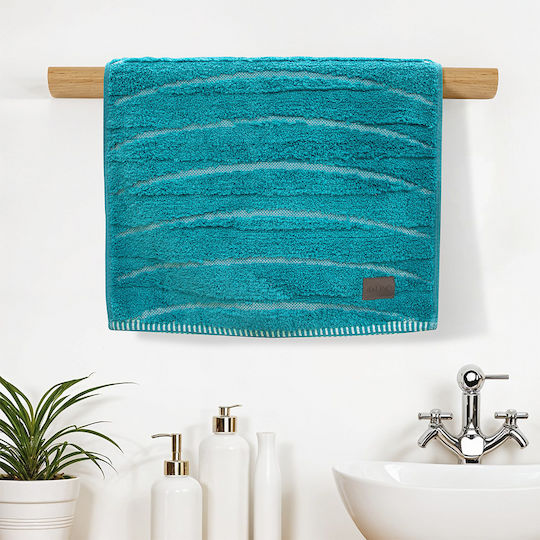 Lino Home Πετσέτα Χεριών Loomline 40x60εκ. Πετρόλ Βάρους 600gr/m²