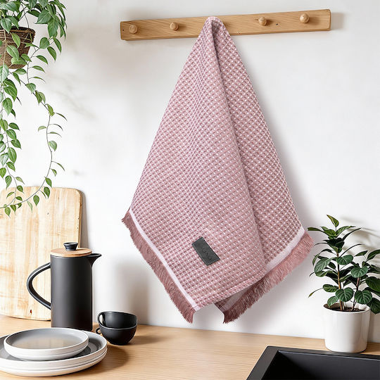Lino Home Geschirrtuch aus 100% Baumwolle in Lila Farbe 40x60cm