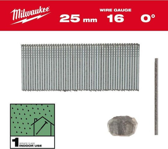 Milwaukee Klammern und Nagelstifte 16g 32mm 0° M18 Fn16gs 5000 Stück