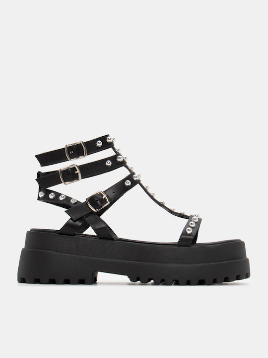 Дамски Сандали Flatforms Черни