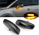 Φλας Φτερού Peugeot 207 308 3008 5008 Rcz Citroen C3 Ds3 Ds4 C5 Dynamic Mαύρο 2 Τεμάχια