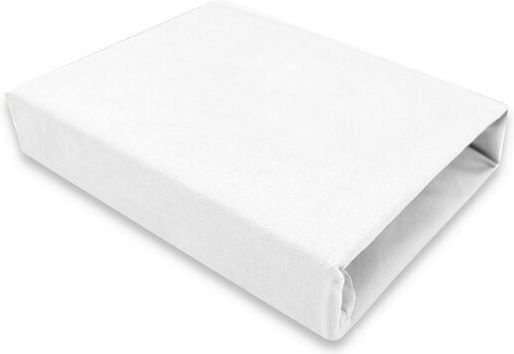 Qmini Cearșaf pentru bebeluși Pentru Cradle Flanelă cu Cauciuc Alb 76x43buc