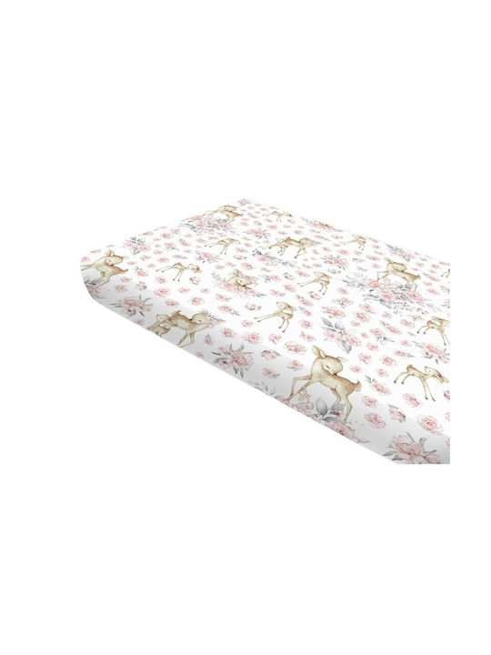 MimiNu Cearșaf pentru bebeluși Pentru Patut Bumbac cu Cauciuc Galben 160x80buc