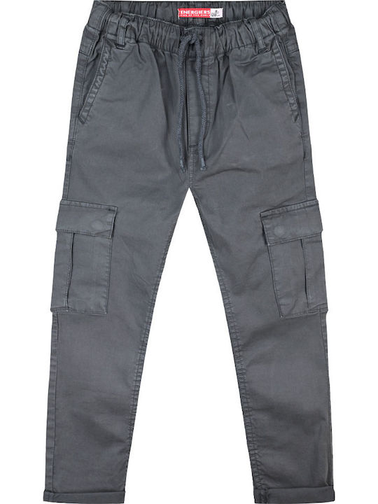 Energiers Kids Trousers Cargo Fabric Charcoal