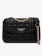 Convertible Xbody Damen Handtasche mit Klappe in Schwarz