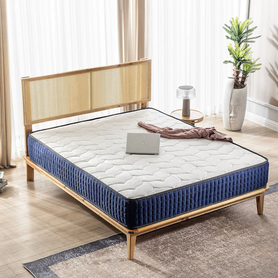 Massage Therapy Mattress With Pocket Springs Double Blue 160x200cm