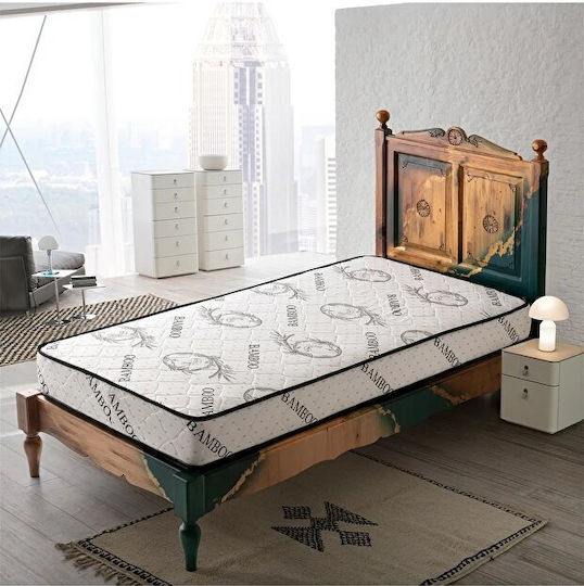 Saltea Ortopedică Completă Din Spumă Single Cu Material Din Bambus Alb (90x190x15cm)