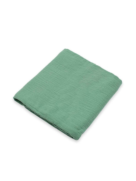 New Baby Pătură Pepinieră Swaddling pături 100% bumbac Verde 60x60cm