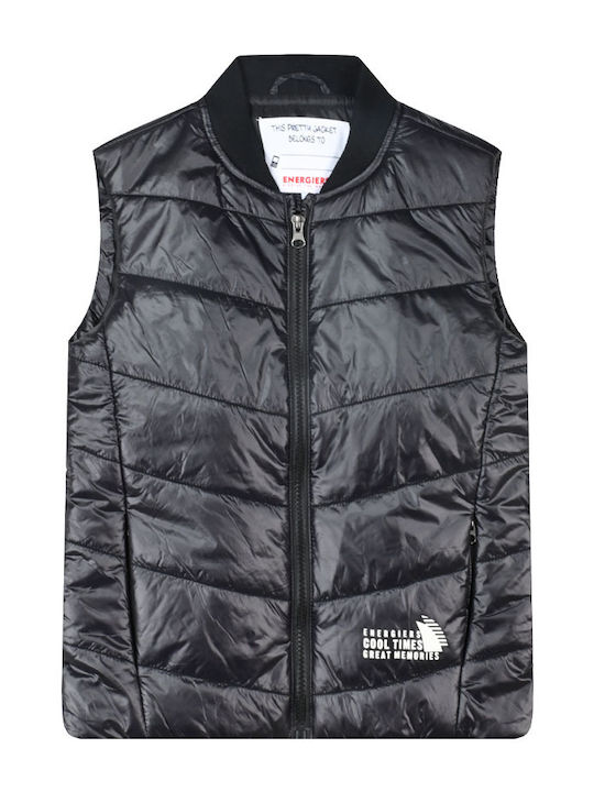 Energiers Kids' Casual Jacket Sleeveless Black