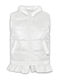 Kids Casual Sleeveless Short Jacket White