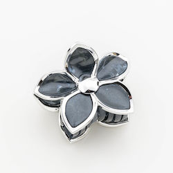 Claw Clip Flower Marble-Black Finish