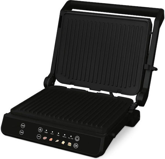 Berlinger Haus Tischplatte Elektrogrill Grill 2000W mit Deckel und einstellbarem Thermostat 23cmx23cmcm