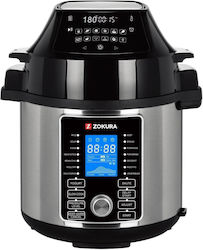 Zokura Z1229 Electric Pressure Cooker 2 In 1 1500w 5.6l 26 Programs Keep Warm Function Black Silver Zokura Z1229 Electric Pressure Cooker 2 In 1 1500w 5.6l 26 Programs Keep Warm Function Black Silver