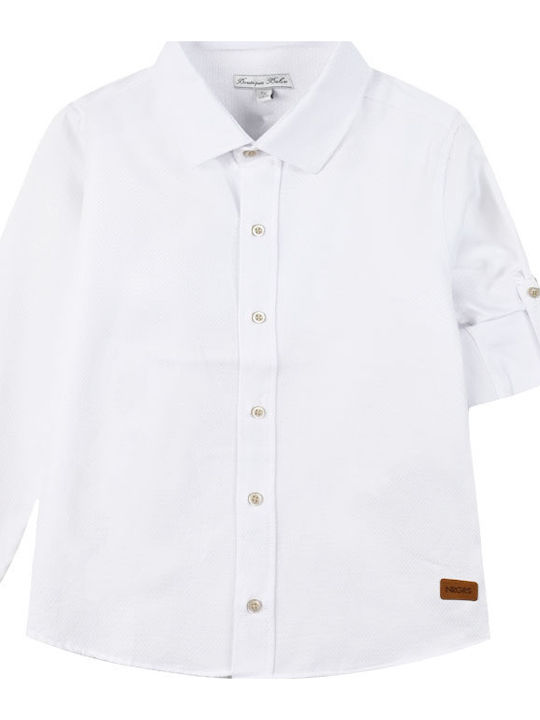 Kids Shirt Long Sleeve White