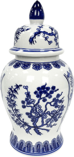keleman Vază Decorativă Ceramică Albastru 36cm 1buc