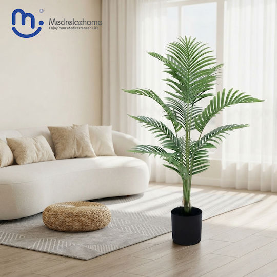 Medrelaxhome Dekoratives Künstliches Pflanze Palme Höhe 140cm