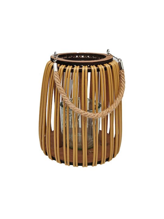 keleman Φαναράκι Rattan Καφέ 16x16x16εκ.
