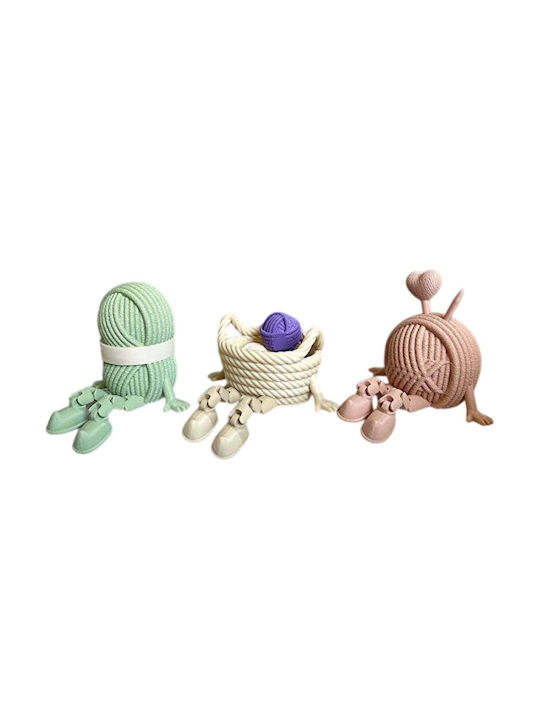 Tischdekoration Cutie Braid Set 3Stücke 727frn1114 8cm Mehrfarbig Aberto Design Kunststoff