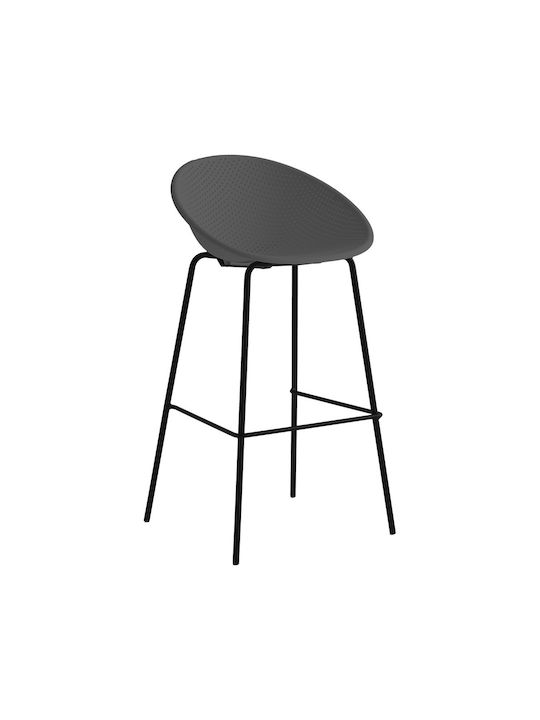 Scaune Bar din Polipropilenă Negru 49x50x87buc