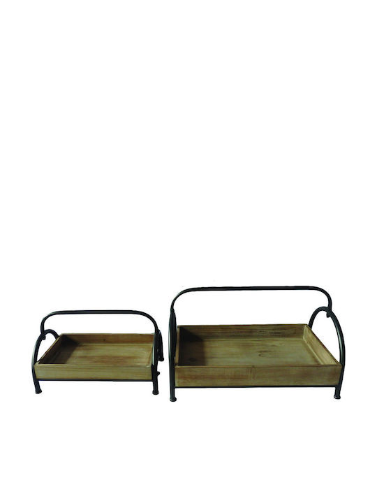 keleman Wooden Decorative Tray 40x25x24cm 2pcs