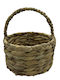 keleman Decorative Basket Metallic with Handles Brown 18x18x10cm