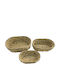 keleman Set Decorative Baskets Wicker Brown 3 Pieces