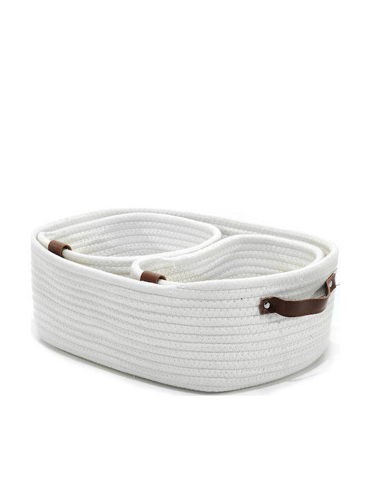 General Trade Decorative Basket Wicker White