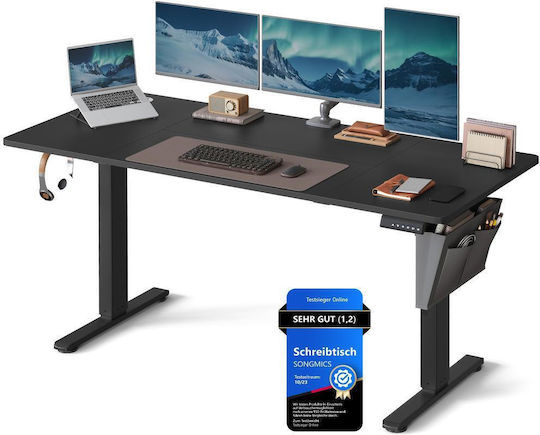 Electric Desk with Adjustable Height 160x70x72cm Black