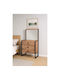 Wooden Chest of Drawers with 3 Drawers Black 80x44x139cm