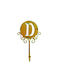 keleman Αντικέ Κρεμάστρα Τοίχου Μεταλλική Κίτρινη 12x18.5cm