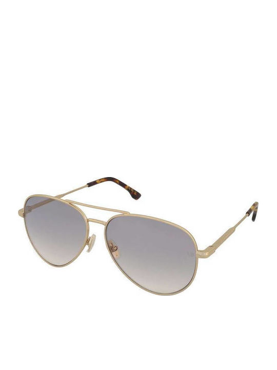 Victoria Beckham Unisex Sonnenbrillen mit Goldenem Metallrahmen und Goldenem Verlaufsfarbe Gläser