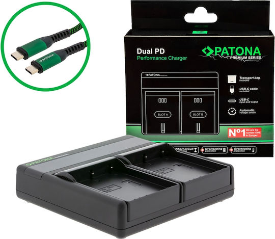 Patona Double Battery Charger Premium Compatible with Olympus