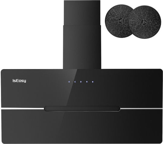 IsEasy Abzugshaube Schornstein 89.5cm Schwarze mit Wi-Fi