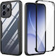 Techsuit ColorVerse 360 Full Cover Silicone Set with Tempered Glass Black for Oppo Reno15 F Oppo Reno15 FS 5G
