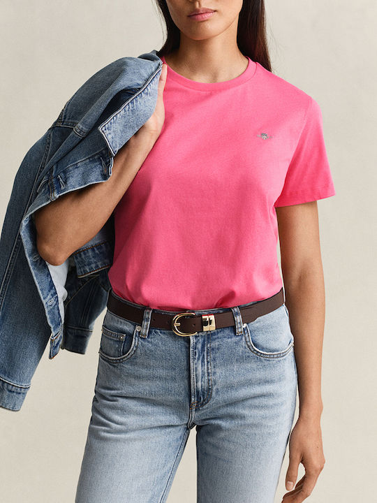 Gant Reg Shield Γυναικείο T-shirt Fuchsia