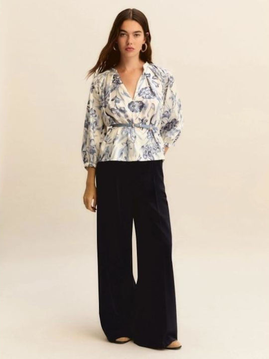Marella Γυναικεία Μπλούζα Blue/white