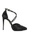 Leder Pumps mit hohem Absatz Schwarz