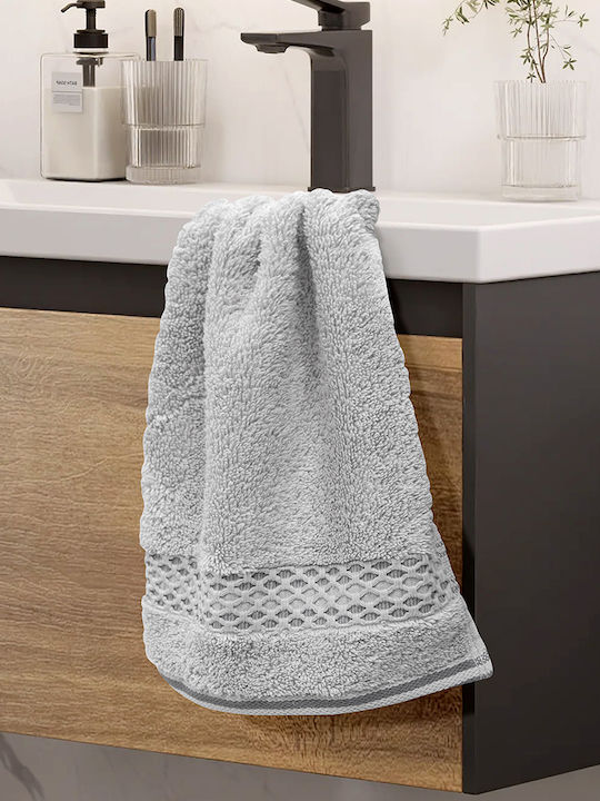 Lino Home Hand Towel Igalo 30x50cm Silver Weight 600gr/m²
