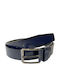Men's Belt from Artificial Leather Blue